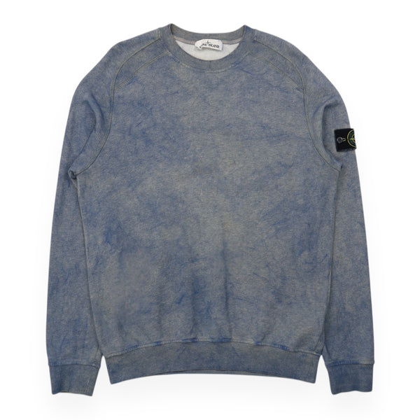 Stone Island Blue Dust Treatment  Jumper Sweatshirt