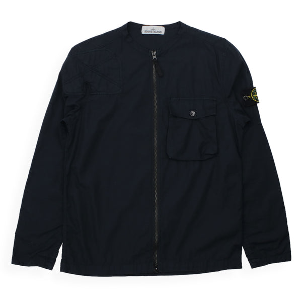 Stone Island Ripstop Nylon Colarless Overshirt Overshirt