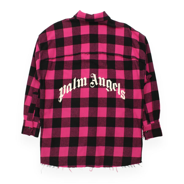 Palm Angels Curved Logo Flannel Overshirt