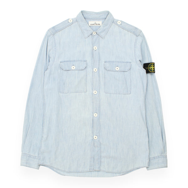 Stone Island Cotton Button Up Overshirt