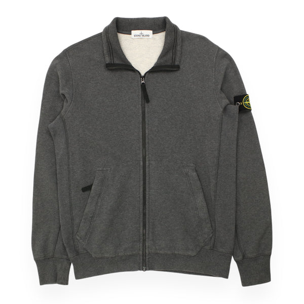 Stone Island Garment Dyed Cotton Track Jumper Sweatshirt