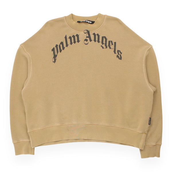 Palm Angels Curved Logo Oversized Jumper Sweatshirt