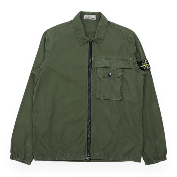 Stone Island Garment Dyed Cotton Overshirt