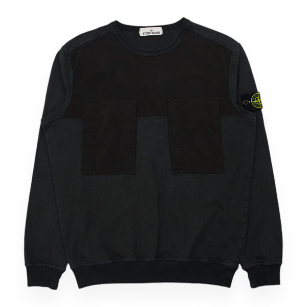 Stone Island Nylon Front Crew Jumper Sweatshirt