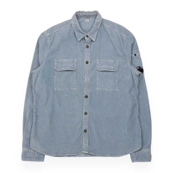 CP Company Button Up Corduroy Lens Garment Dyed Overshirt