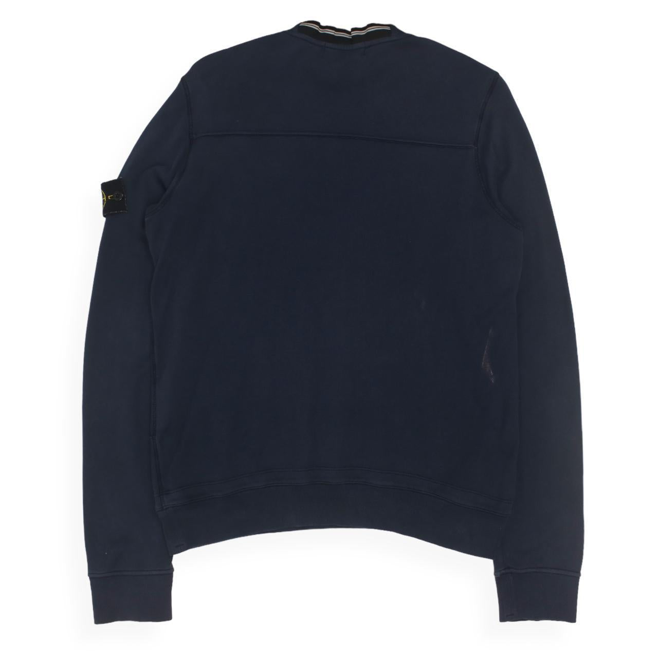 Medium Navy Stone Island Pocket Jumper Sweatshirt Street Garms