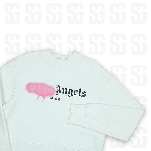 Palm Angels Cropped Miami Jumper Sweatshirt